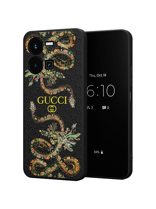 Силиконовый чехол для Vivo Y35 (4G) "NOVEL: Gucci"