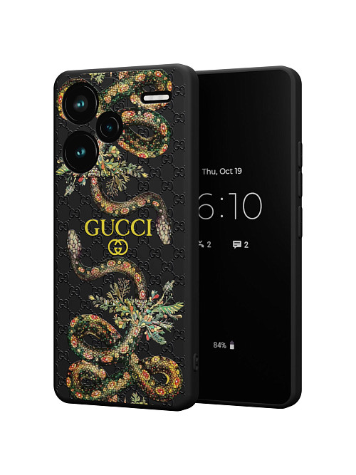 Силиконовый чехол для Xiaomi Redmi Note 13 Pro Plus (5G) "NOVEL: Gucci"