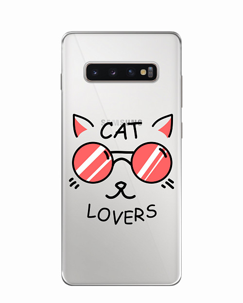 Силиконовый чехол для Samsung Galaxy S10 Plus Cat lovers