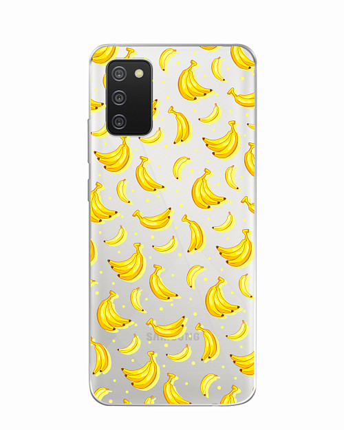Силиконовый чехол для Samsung Galaxy A02S Бананы