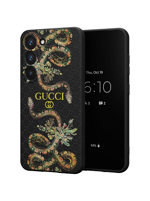 Силиконовый чехол для Samsung Galaxy S23 "NOVEL: Gucci"