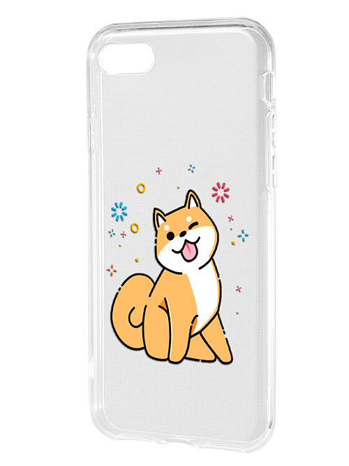 Силиконовый чехол для Apple iPhone 7 "Собака Сиба-ину"