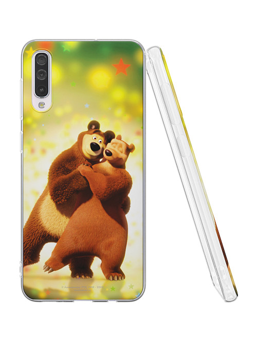 Силиконовый чехол для Samsung Galaxy A30s "Маша и медведь: День Валентина"