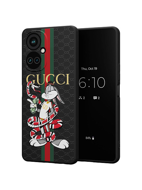 Силиконовый чехол для Tecno Camon 19 Pro (4G) "NOVEL: Багз Банни Gucci"