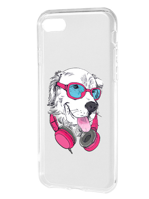 Силиконовый чехол для Apple iPhone SE (2020) "Стильный пёс"