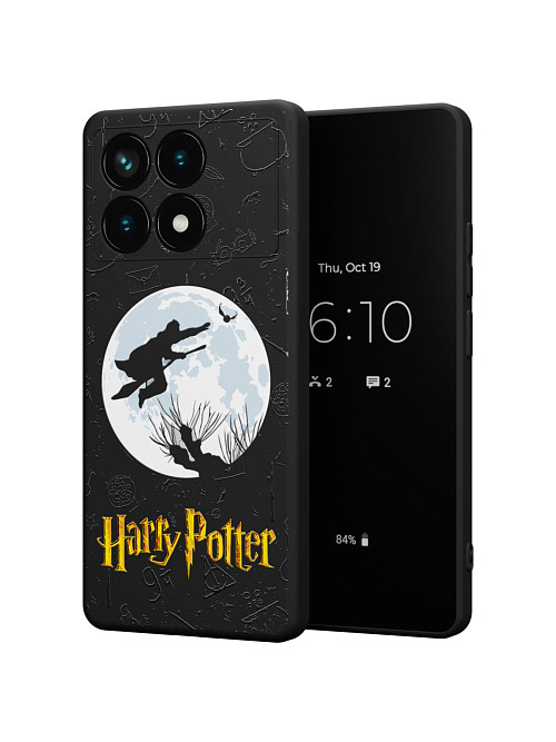 Силиконовый чехол для Poco X6 Pro (5G) "NOVEL: Гарри Поттер. На фоне Луны"