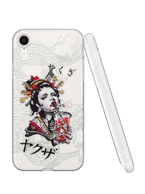 Силиконовый чехол для Apple iPhone XR "Geisha Bloody"