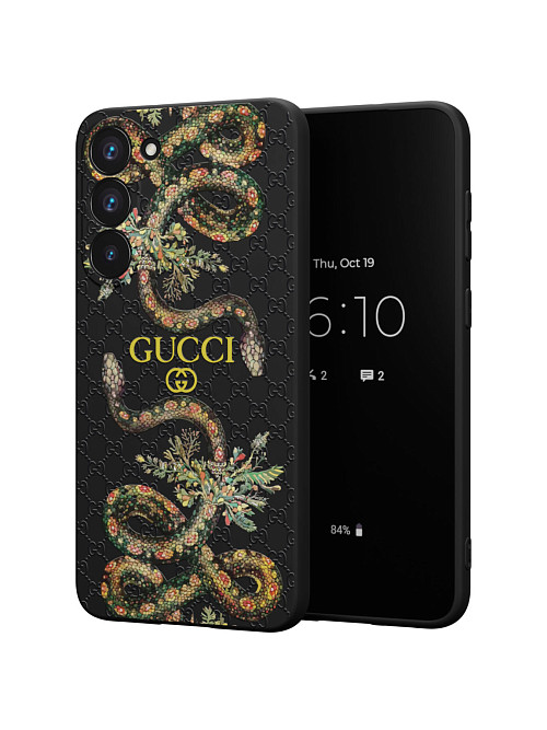 Силиконовый чехол для Samsung Galaxy S23 Plus "NOVEL: Gucci"