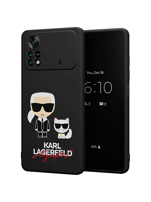 Силиконовый чехол для Poco X4 Pro (5G) "NOVEL: Lagerfeld"