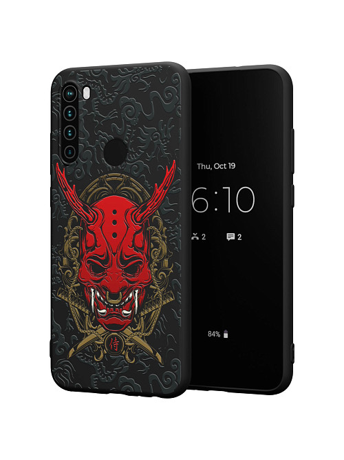 Силиконовый чехол для Xiaomi Redmi Note 8T "Red Oni mask"