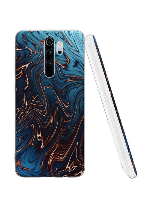 Силиконовый чехол для Xiaomi Redmi Note 8 Pro "Бронзовый узор"