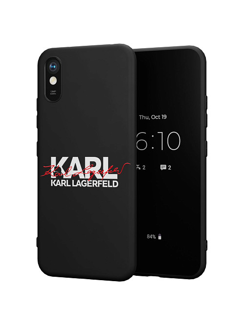 Силиконовый чехол для Xiaomi Redmi 9A "NOVEL: Lagerfeld V.2"