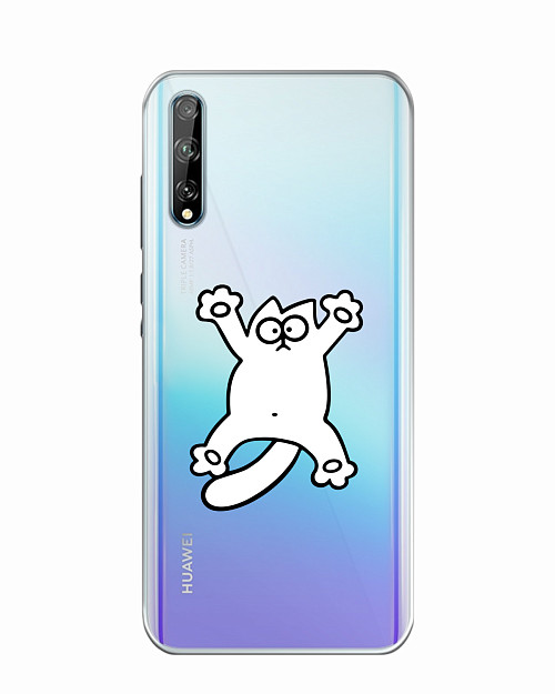 Силиконовый чехол для Huawei Y8p Кот Саймон