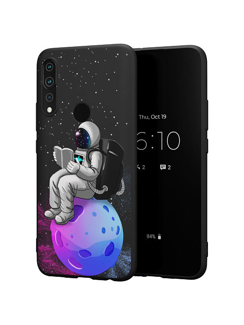 Силиконовый чехол для Huawei Y9 Prime (2019) "Космонавт с книгой"