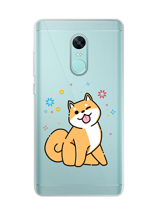 Силиконовый чехол для Xiaomi Redmi Note 4X Собака Сиба-ину