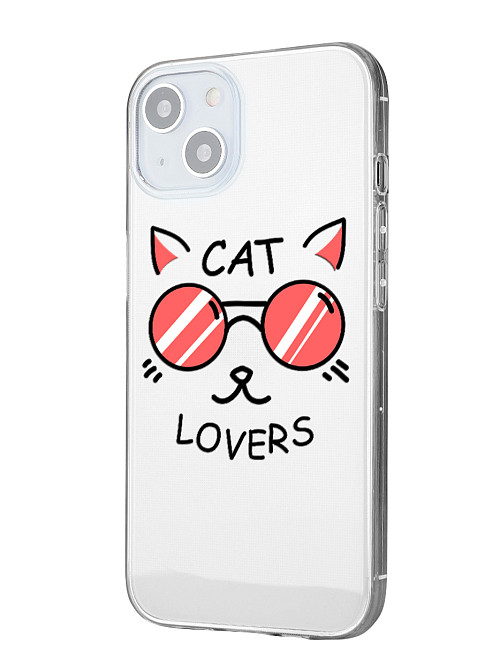 Силиконовый чехол для Apple iPhone 13 Cat lovers