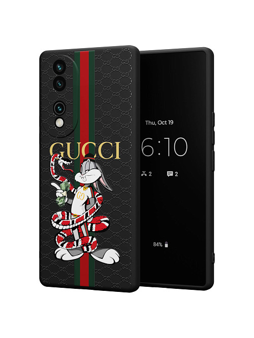 Силиконовый чехол для Honor 70 "NOVEL: Багз Банни Gucci"