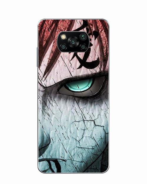 Силиконовый чехол для Poco X3 Pro Naruto Shippuden - Gaara grimm face