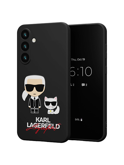 Силиконовый чехол для Samsung Galaxy S24 "NOVEL: Lagerfeld"