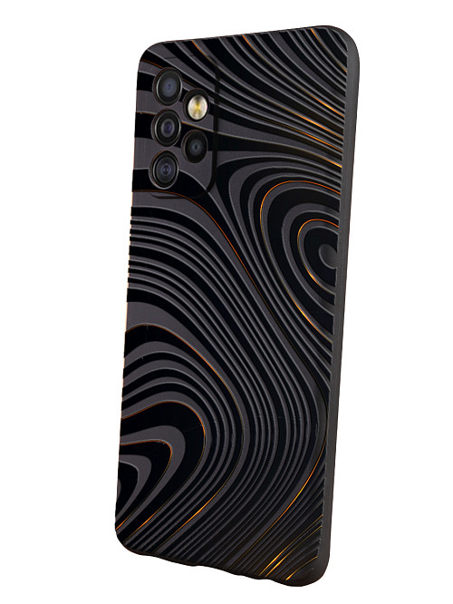 Силиконовый чехол для Samsung Galaxy A52 (4G) "Бронзовые волны"