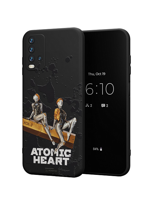 Силиконовый чехол для Xiaomi Redmi 9T "Atomic Heart: Боевые близняшки"