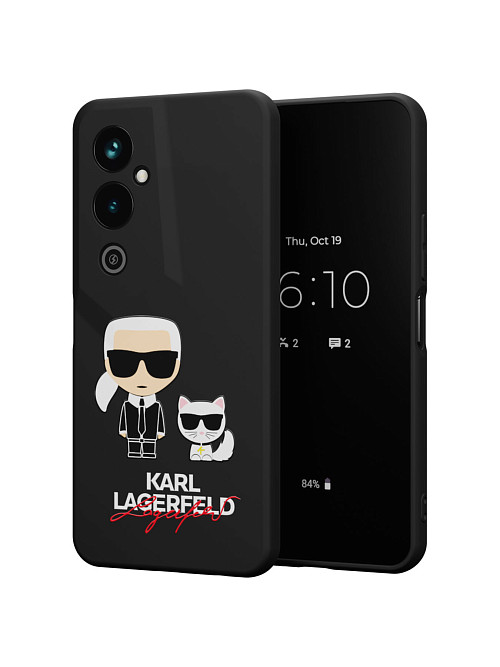 Силиконовый чехол для Tecno Pova 4 Pro "NOVEL: Lagerfeld"