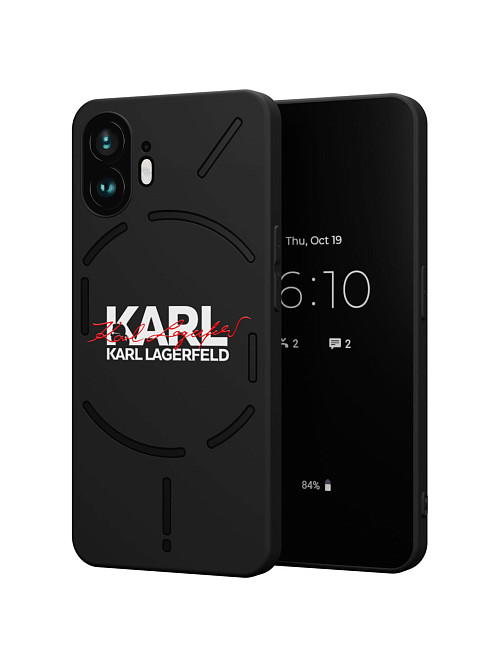 Силиконовый чехол для Nothing Phone 2 "NOVEL: Lagerfeld V.2"