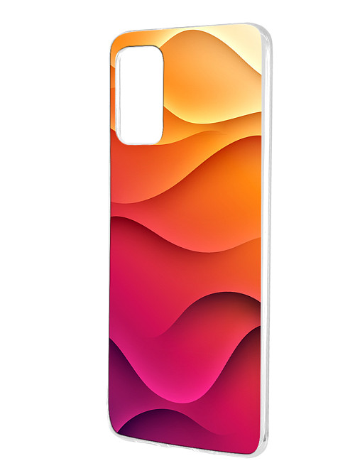 Силиконовый чехол для Samsung Galaxy S20 Plus Розовые волны