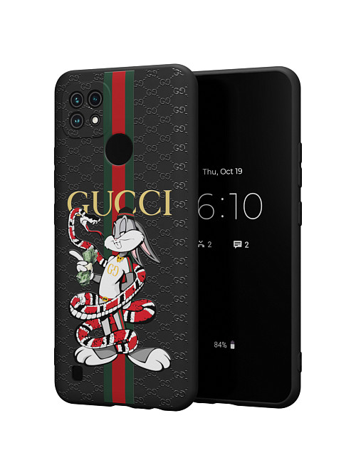 Силиконовый чехол для Realme C21 "NOVEL: Багз Банни Gucci"