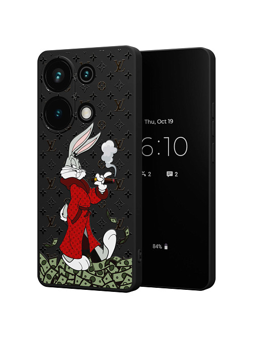 Силиконовый чехол для Poco M6 Pro (4G) "NOVEL: Багз Банни Louis Vuitton"