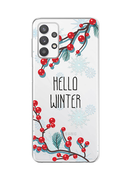Силиконовый чехол для Samsung Galaxy A32 (4G) "Привет, Зима"