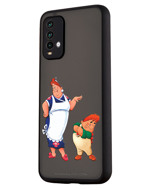 Противоударный чехол для Xiaomi Redmi 9T "Малыш и Карлсон: Фрекен Бок и шалун"
