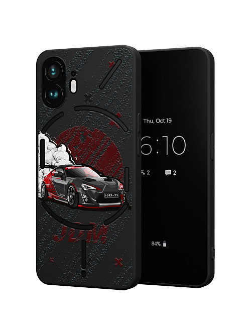 Силиконовый чехол для Nothing Phone 2 "JDM чёрная машина"