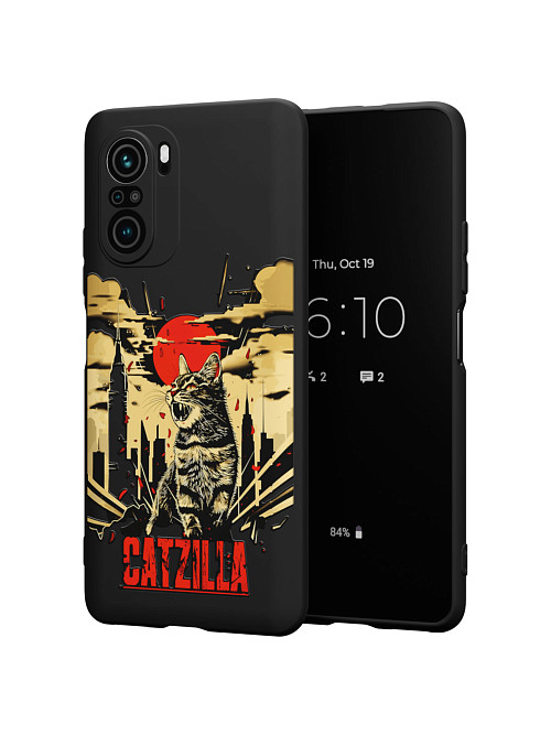 Силиконовый чехол для Poco F3 "Catzilla"