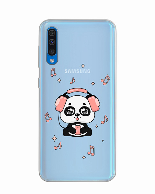 Силиконовый чехол для Samsung Galaxy A30S "Музыкальная панда"