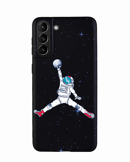 Силиконовый чехол для Samsung Galaxy S21+ (5G) "Космический баскетбол"