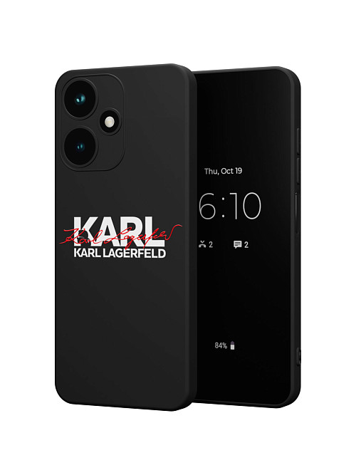 Силиконовый чехол для Infinix HOT 30 PLAY "NOVEL: Lagerfeld V.2"