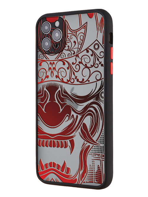 Противоударный чехол для Apple iPhone 11 Pro Max Красная маска самурая