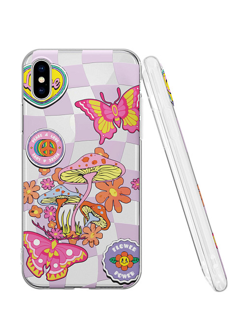 Силиконовый чехол для Apple iPhone X "Flower power"