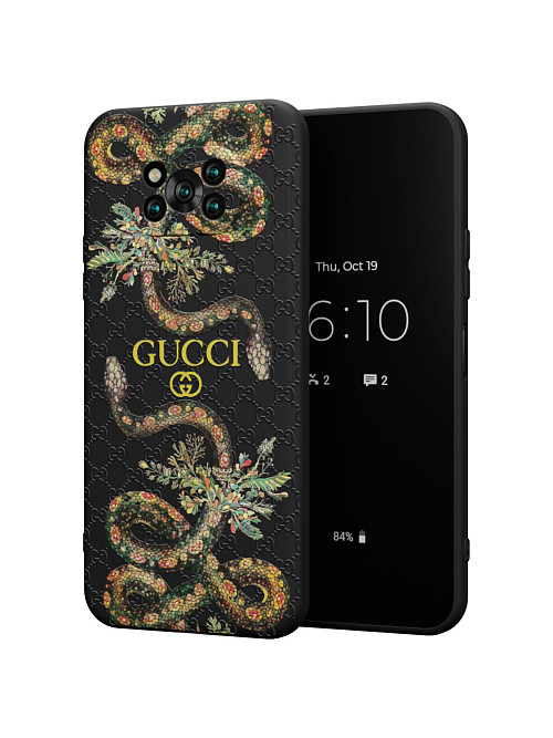 Силиконовый чехол для Poco X3 NFC "NOVEL: Gucci"