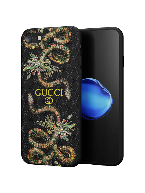 Силиконовый чехол для Apple iPhone SE (2022) "NOVEL: Gucci"