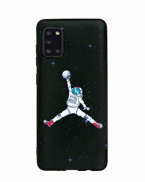 Силиконовый чехол для Samsung Galaxy A31 "Космический баскетбол"