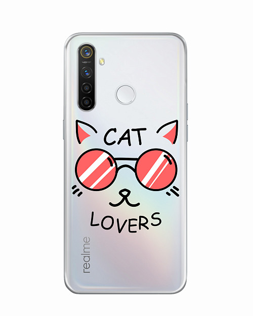 Силиконовый чехол для Realme C3 Cat lovers