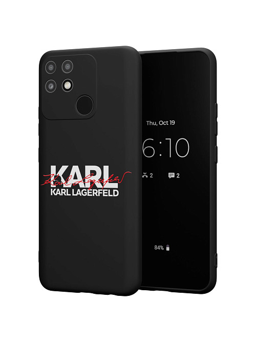 Силиконовый чехол для realme Narzo 50A "NOVEL: Lagerfeld V.2"