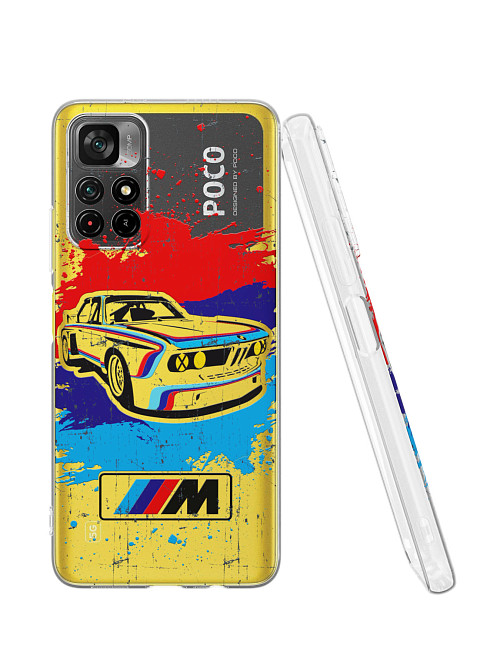 Силиконовый чехол для Poco M4 Pro (5G) "BMW"