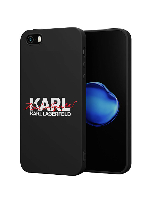 Силиконовый чехол для Apple iPhone 5S "NOVEL: Lagerfeld V.2"