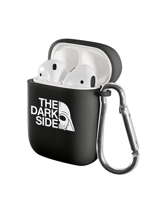 Силиконовый чехол для наушников матовый на AirPods 1/2 "NOVEL: The Dark Side"