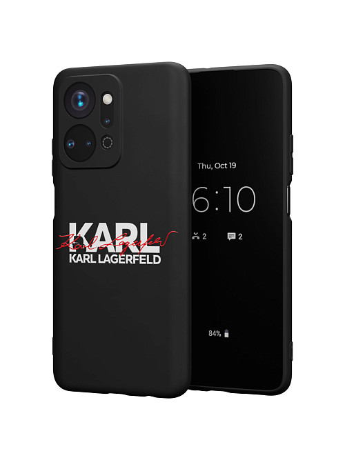 Силиконовый чехол для Honor X7a "NOVEL: Lagerfeld V.2"