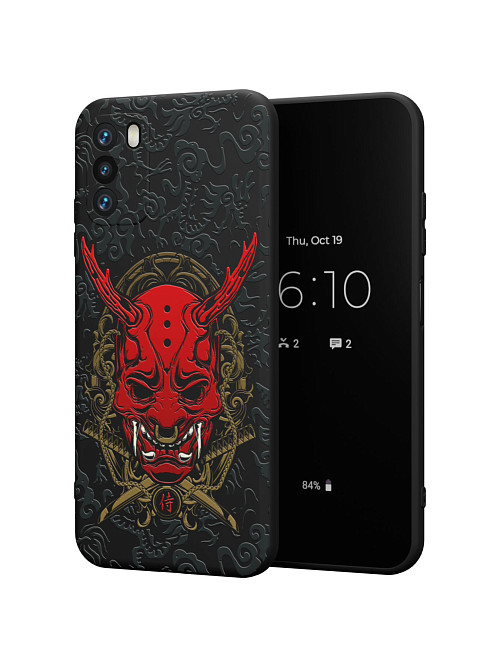 Силиконовый чехол для Poco M3 "Red Oni mask"