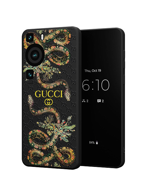 Силиконовый чехол для Huawei P60 "NOVEL: Gucci"